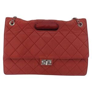 Chanel 2.55 Shoulder Bag Leather Red Leather Handbag